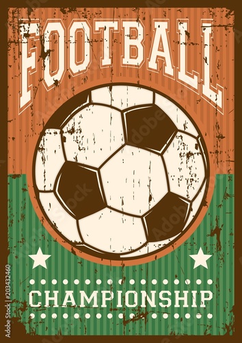 Soccer Football Sport Retro Pop Art Poster Signage