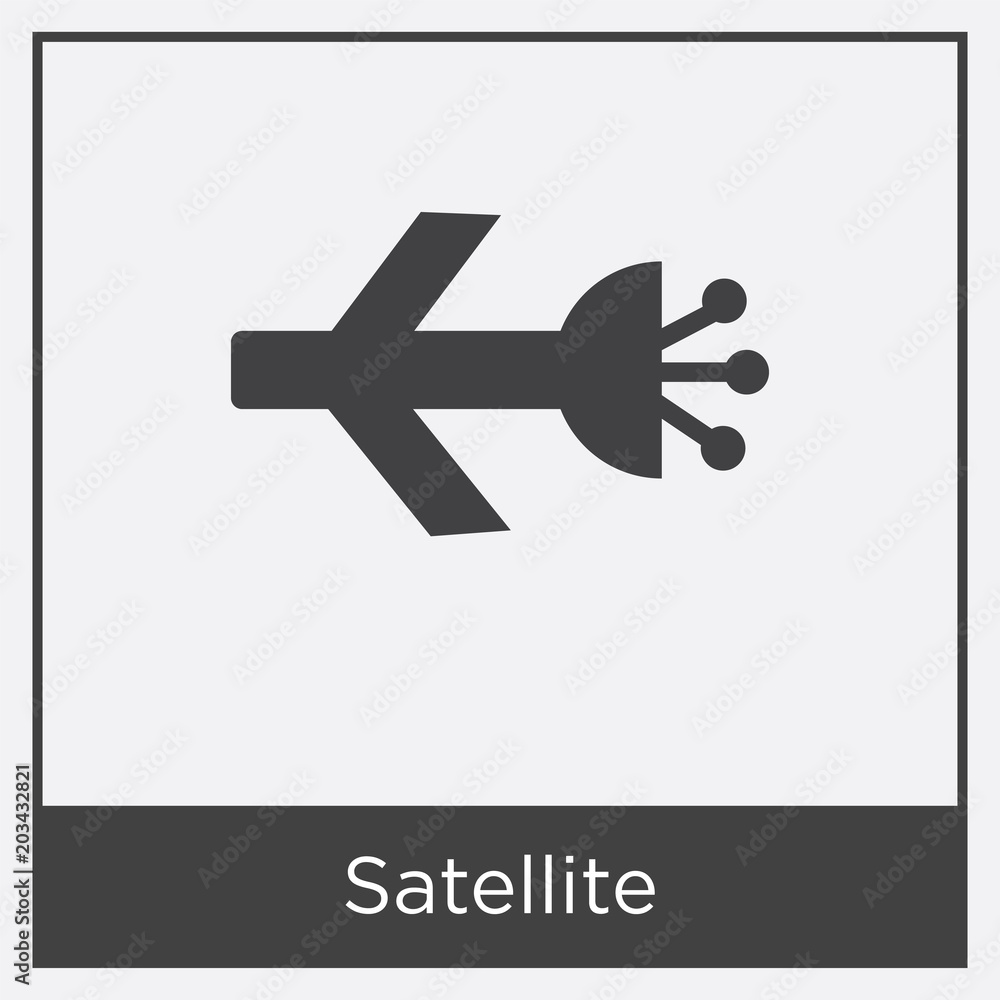 Obraz premium Satellite icon isolated on white background