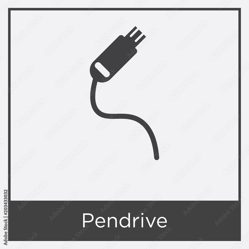 Pendrive icon isolated on white background Pendrive icon isolated on white background