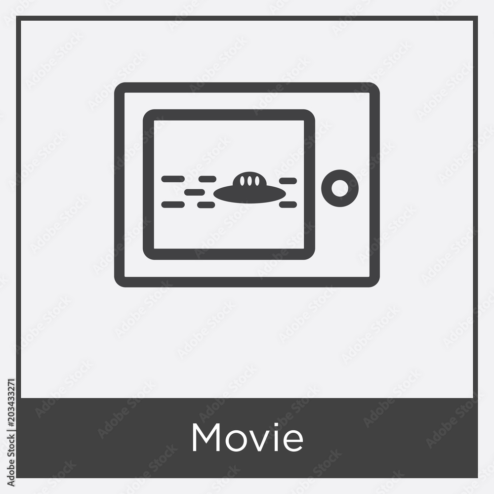 Movie icon isolated on white background Movie icon isolated on white background