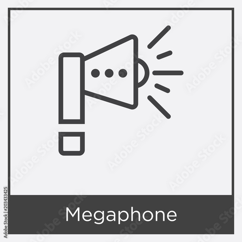 Megaphone icon isolated on white background