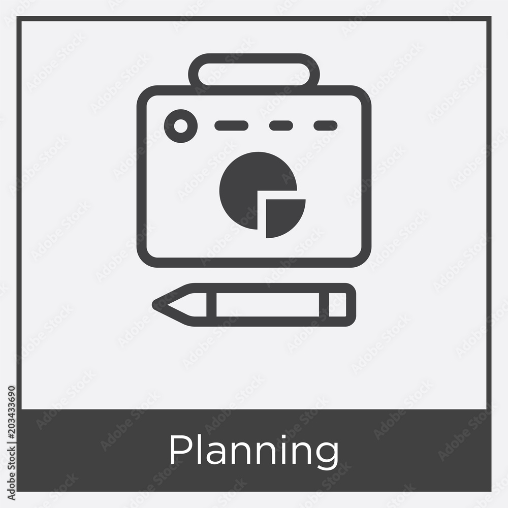 Planning icon isolated on white background Planning icon isolated on white background