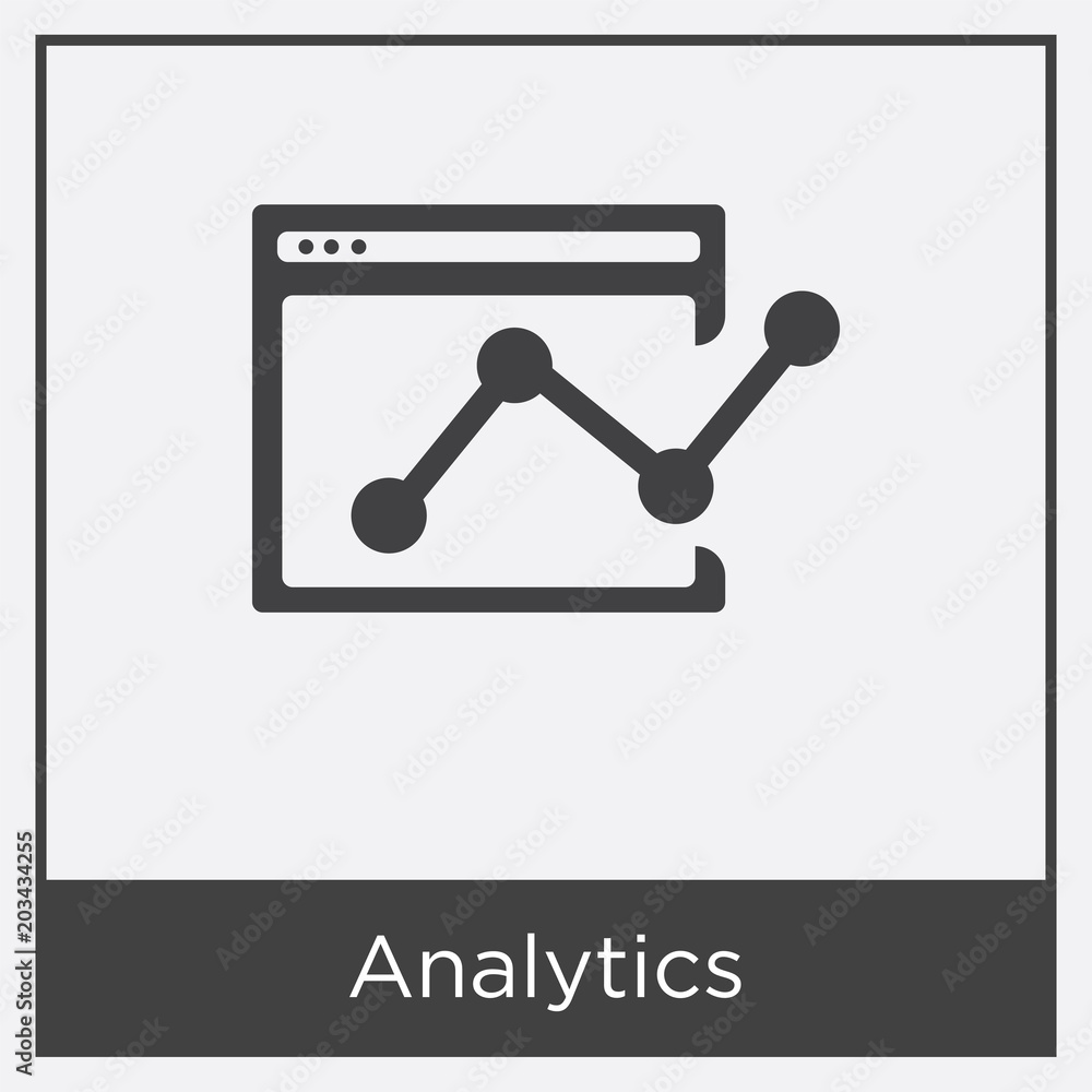 Analytics icon isolated on white background Analytics icon isolated on white background