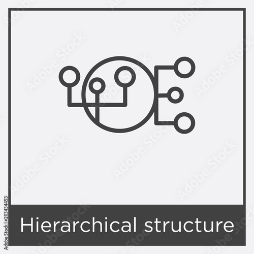 Hierarchical structure icon isolated on white background