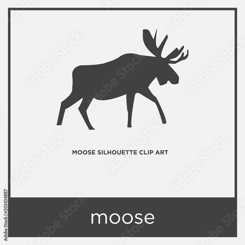 moose icon isolated on white background