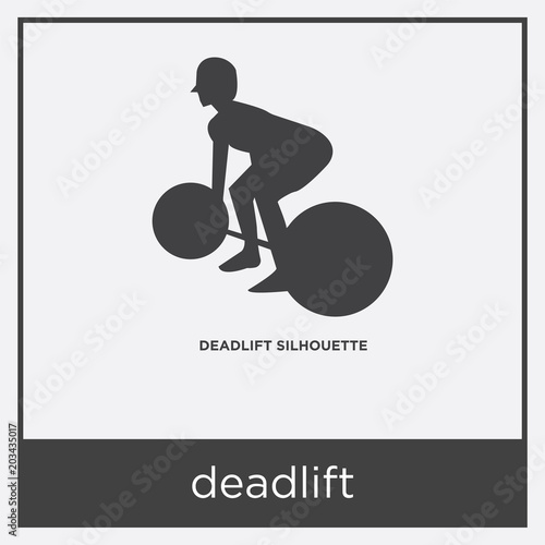 deadlift icon isolated on white background