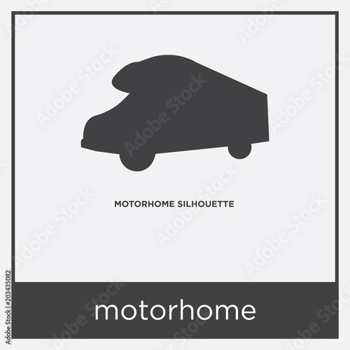motorhome icon isolated on white background