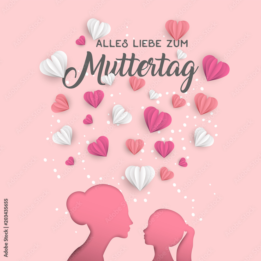 Mother day german card for family holiday love