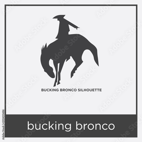 bucking bronco icon isolated on white background