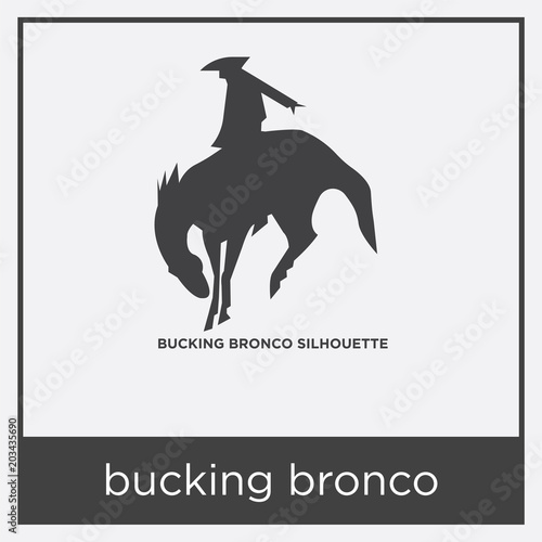 bucking bronco icon isolated on white background