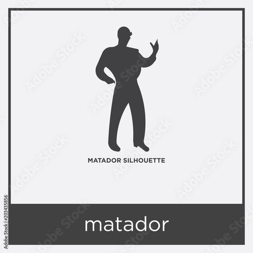matador icon isolated on white background