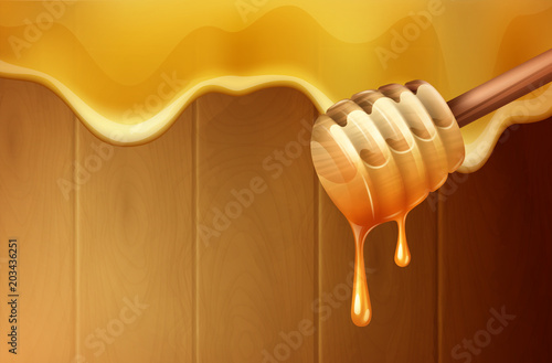 Dripping Melting Honey Background