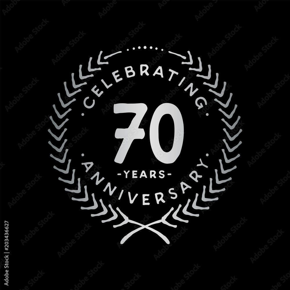 70 years design template. 70th vector and illustration.
70 years design template. 70th vector and illustration.