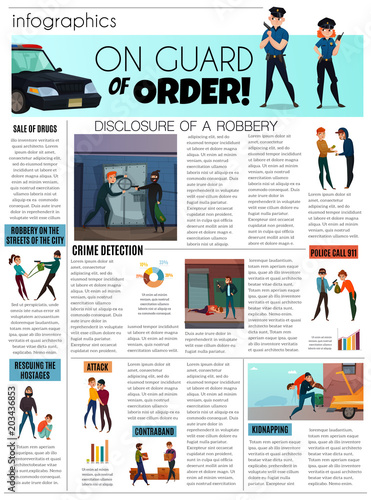Criminals Infographic Set