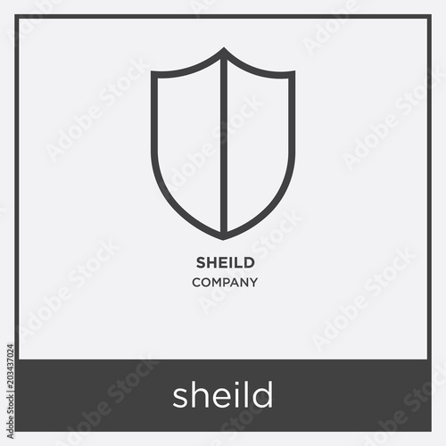 sheild icon isolated on white background