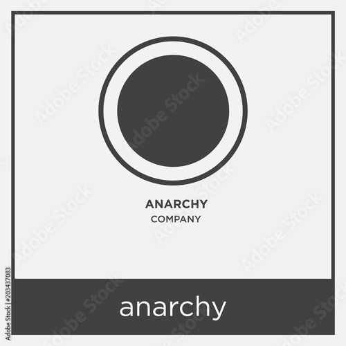 anarchy icon isolated on white background