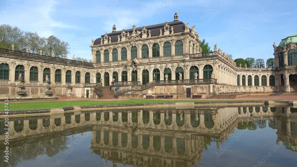 The pavilion in the April morning. Gallery of old masters. Dresden The pavilion in the April morning. Gallery of old masters. Dresden