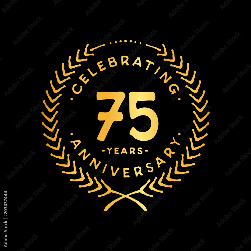 75 years design template. 75th vector and illustration.
75 years design template. 75th vector and illustration.