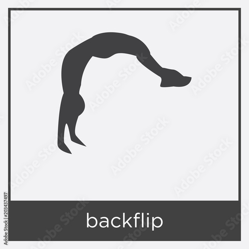 backflip icon isolated on white background