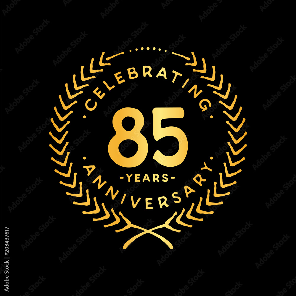 85 years design template. 85th vector and illustration.
85 years design template. 85th vector and illustration.