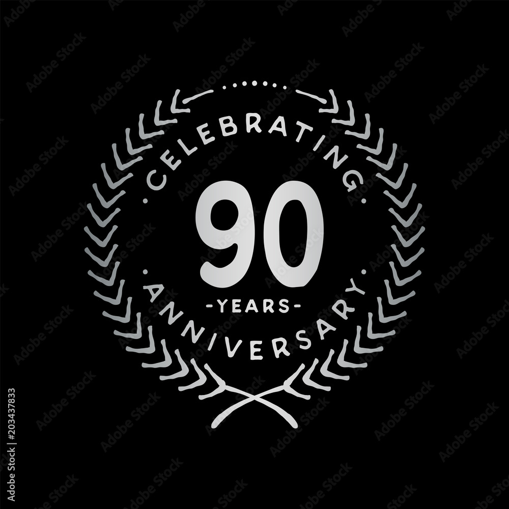 90 years design template. 90th vector and illustration.
90 years design template. 90th vector and illustration.