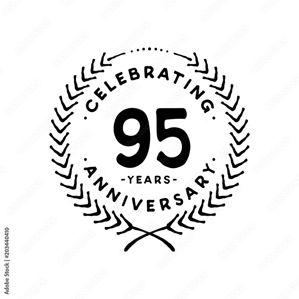 95 years design template. 95th vector and illustration.
95 years design template. 95th vector and illustration.