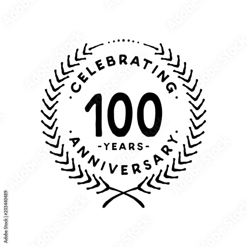 100 years design template. 100th vector and illustration.
