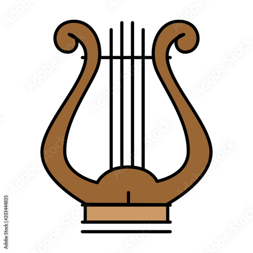 harp musical instrument icon vector illustration design