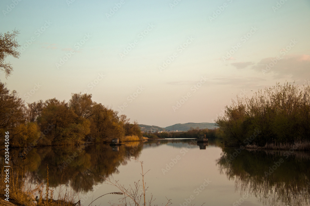 River reflexions at autumn