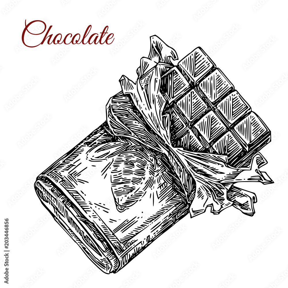 Hand Drawn Sketch Chocolate Sweets Box Stock Vector (Royalty Free)  1892360854 | Shutterstock