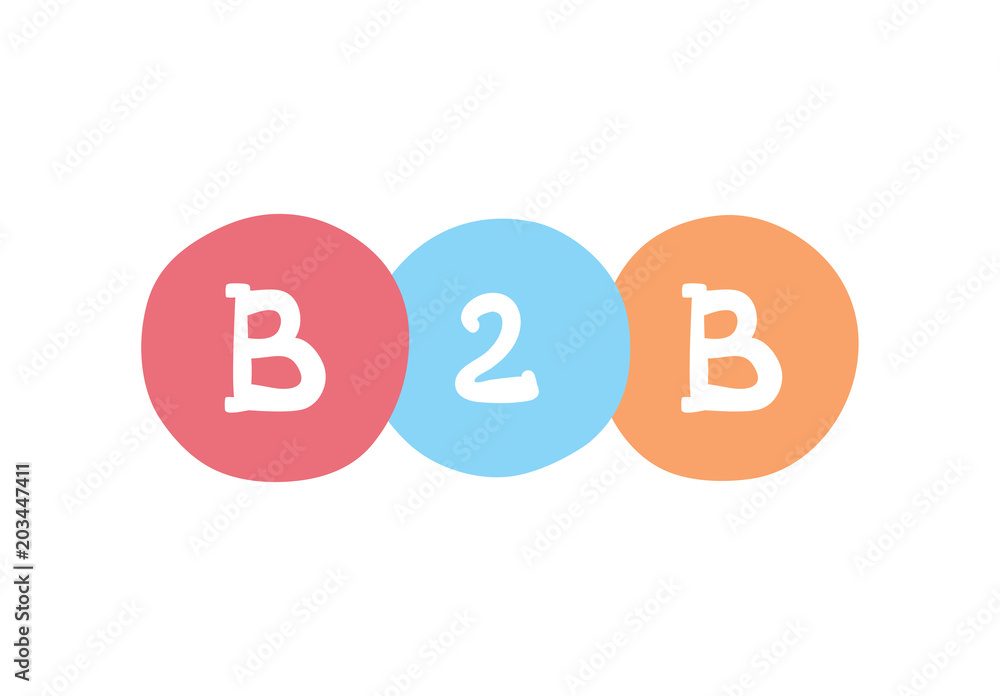 B2B concept. Business-to-business vector business acronym. B2B concept. Business-to-business vector business acronym.