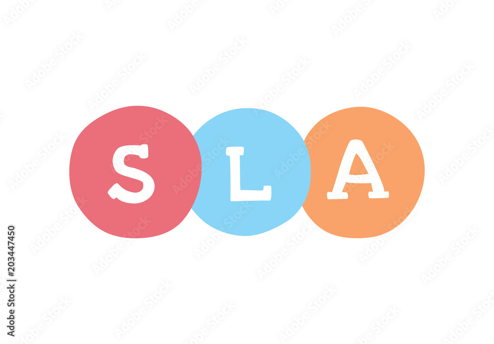 SLA marketing concept. Service-level agreement vector business acronym.  Stock Vector | Adobe Stock