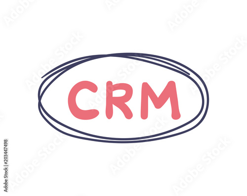 CRM concept. Customer Relationship Management vector business acronym.