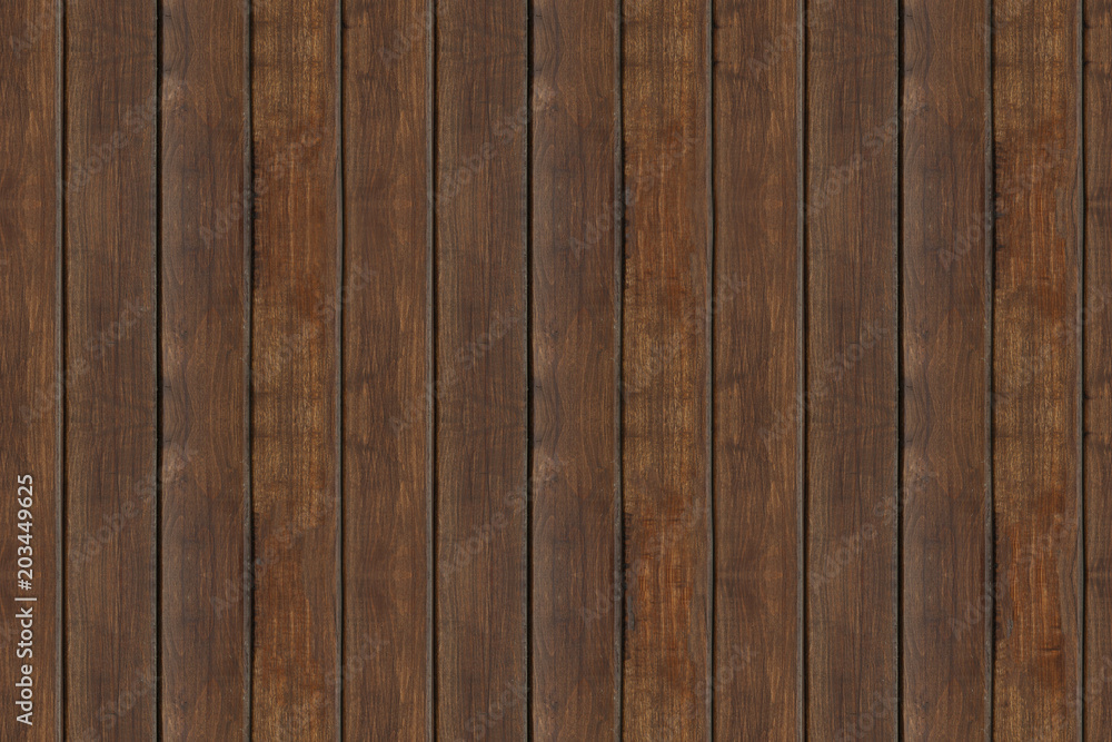 Fototapeta premium Brown wooden seamless planks texture for background.