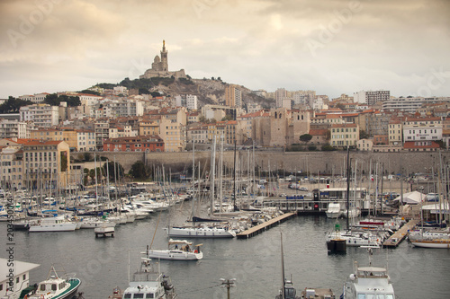 Francia, Marsiglia, il Porto Vecchio con le imbarcazioni.