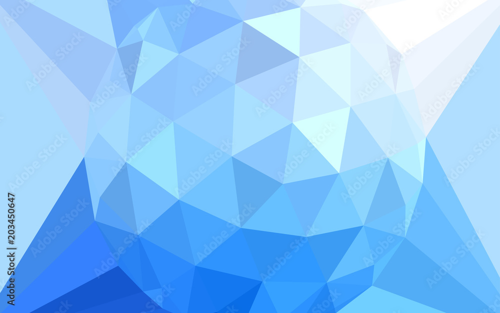 Fototapeta premium Light BLUE vector polygonal template with a diamond.