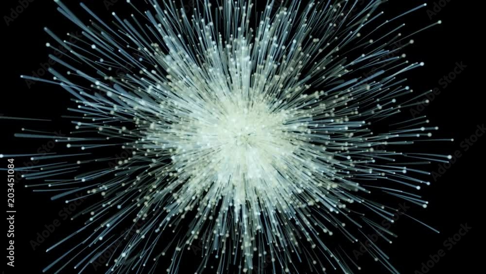 Particle explosion cloud with trails. 4K UHD สต็อกวิดีโอ | Adobe Stock