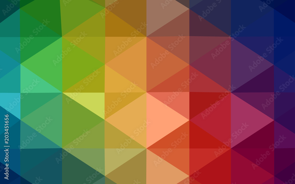 Obraz premium Dark Multicolor vector polygon abstract backdrop.