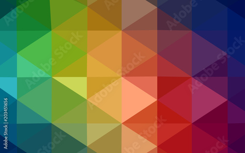 Dark Multicolor vector polygon abstract backdrop.