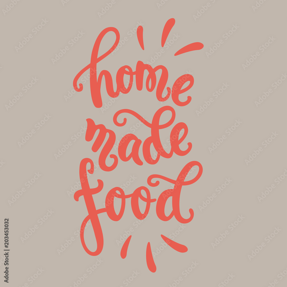 homemade food lettering