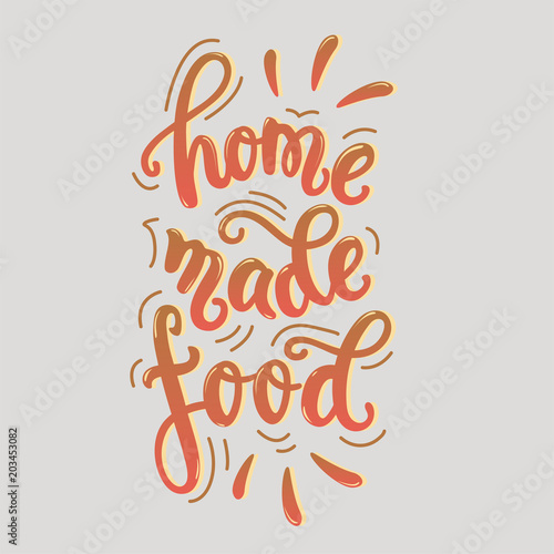 homemade food lettering