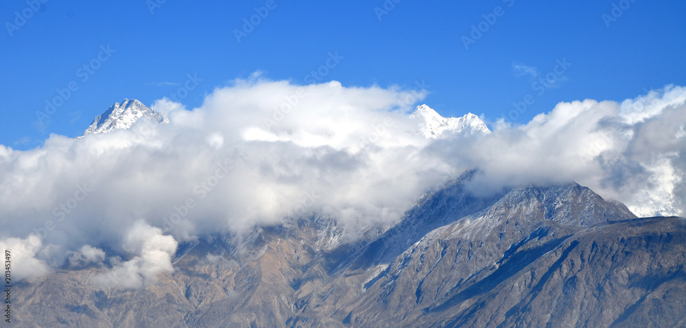 The Clouds over the mountains peak