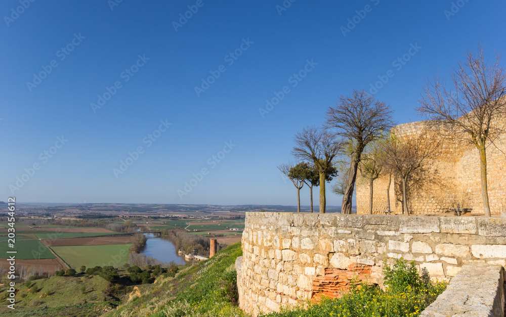 Alcazar fortress overlooking the Duero river in Toro, Spain