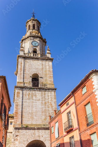 Tower of the Puerta del Mercado city gate in Toro, Spain