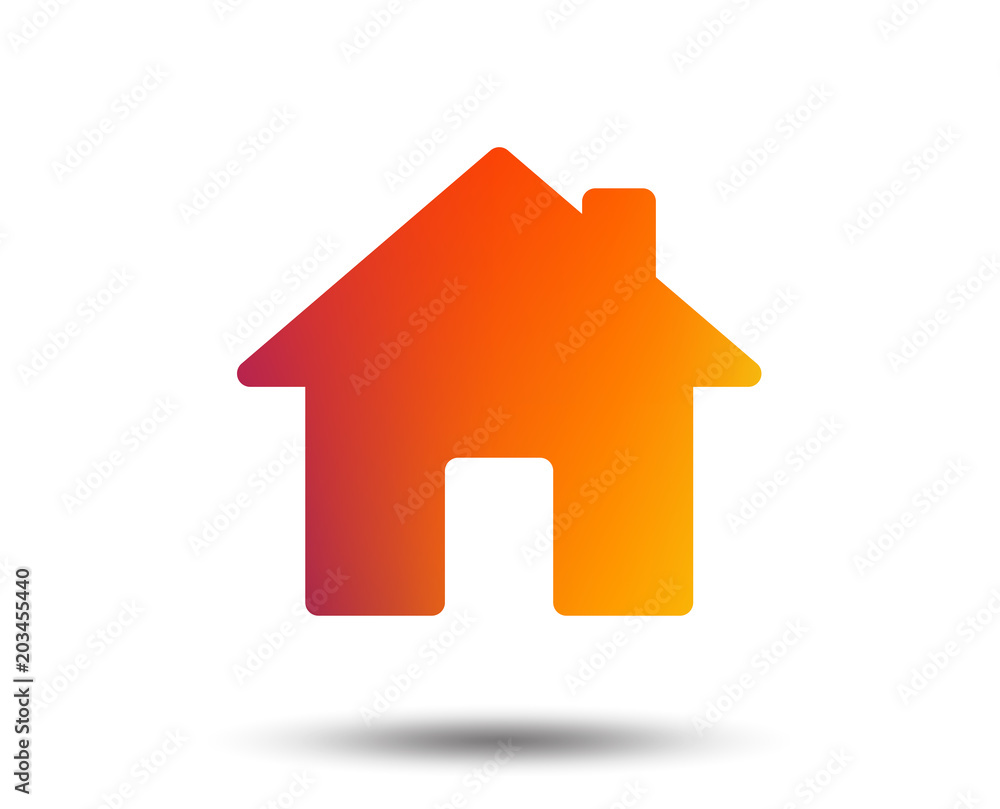 Home sign icon. Main page button. Navigation symbol. Blurred gradient design element. Vivid graphic flat icon. Vector Home sign icon. Main page button. Navigation symbol. Blurred gradient design element. Vivid graphic flat icon. Vector