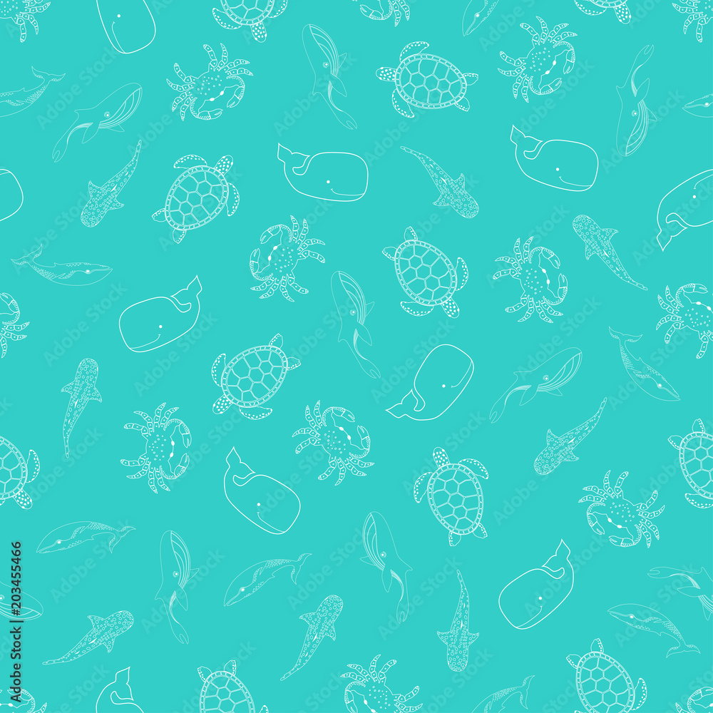 seamless sea pattern seamless sea pattern