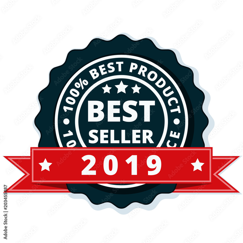 Best Seller 2019 label illustration Best Seller 2019 label illustration