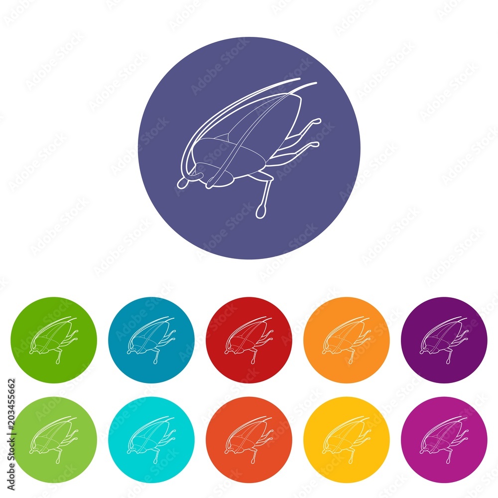 Cockroach icon. Outline illustration of cockroach vector icon for web Cockroach icon. Outline illustration of cockroach vector icon for web