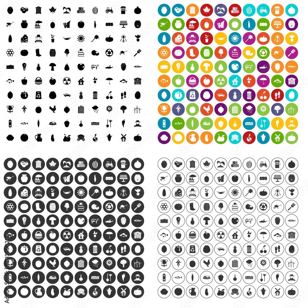 100 vitamins icons set vector in 4 variant for any web design isolated on white 100 vitamins icons set vector in 4 variant for any web design isolated on white