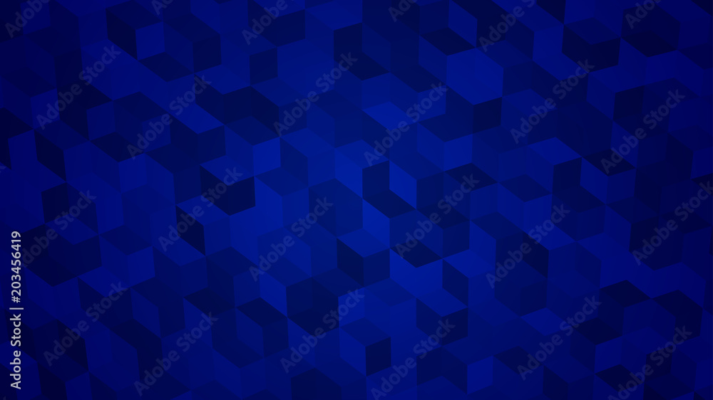 Abstract background of isometric cubes in blue colors. Abstract background of isometric cubes in blue colors.